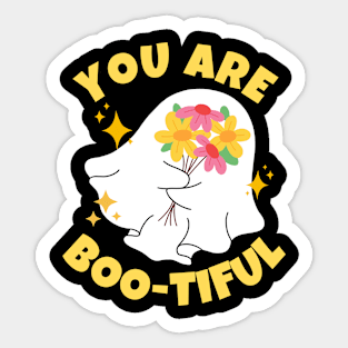 You Are Boo-tiful Funny Ghost Sticker